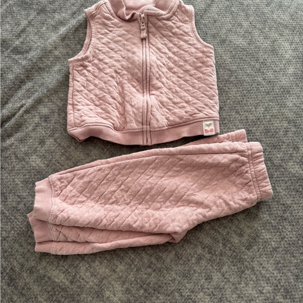 Carter's Blush Quilted Kids Set